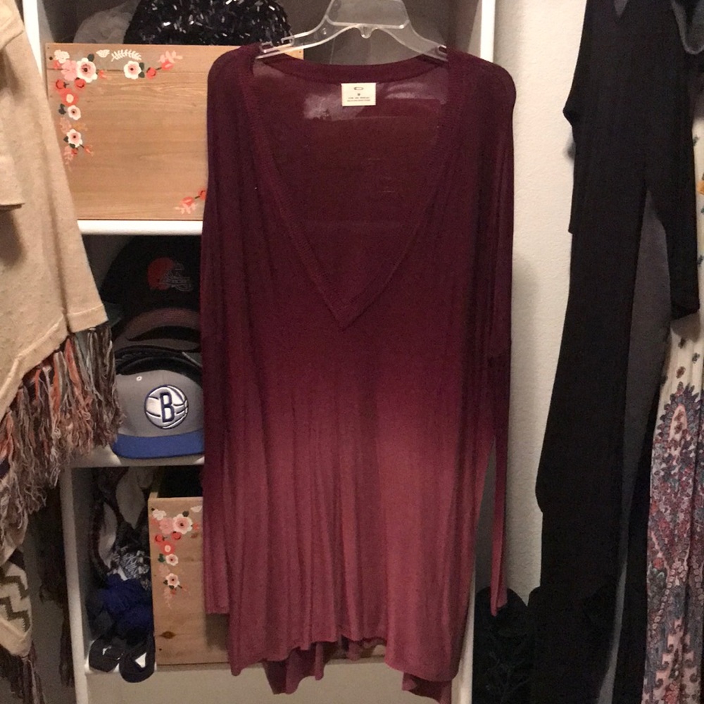 Red vneck Sweater
